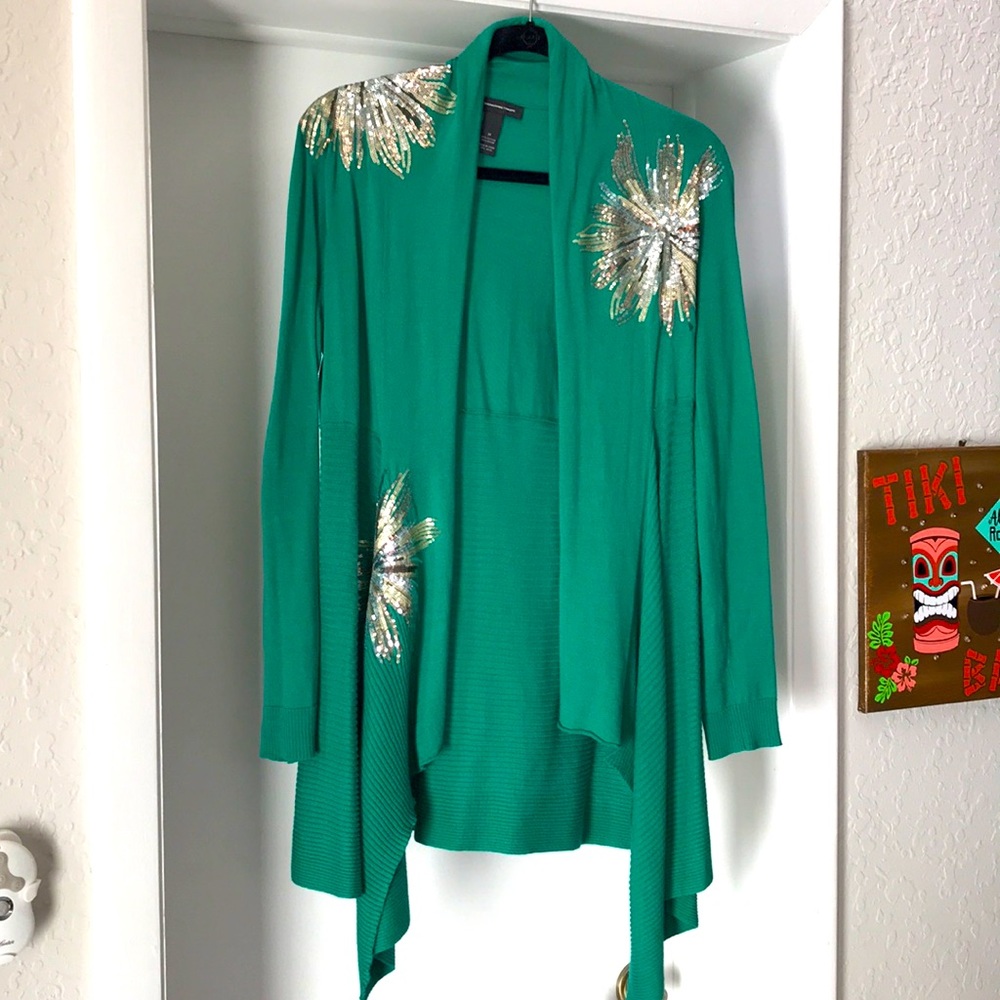 INC Green sweater